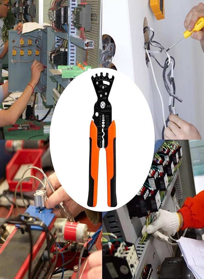 SWAMINE Wire Stripper Multifunctional Cable Stripper Wire Cutter Wire Crimper Automatic Wire Stripping Pliers Tool for Wire Stripping Cutting Crimping Winding Wrench Tool (5 IN 1 Wire Stripper) - Image 4